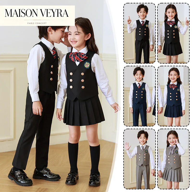 5-pcs-british-style-college-kindergarten-school-uniform-jk-kid-outfits-shirt-pleated-skirt-suit-chorus-performance-costume-dress