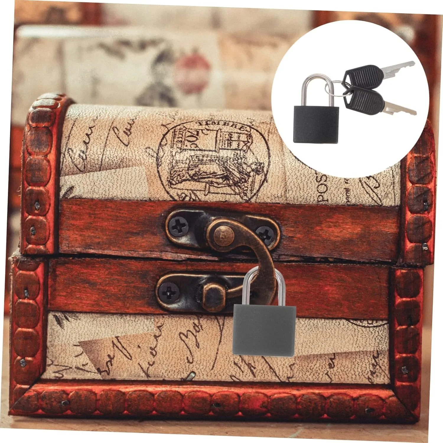 Three Pack Compact Black Mini Padlocks with Keys