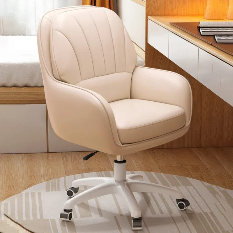 Swivel Accent Office Chair Arm Chair Rolling Comfortable Office Chair Ergonomic Cute Luxury Sillas De Escritorio Salon Furniture