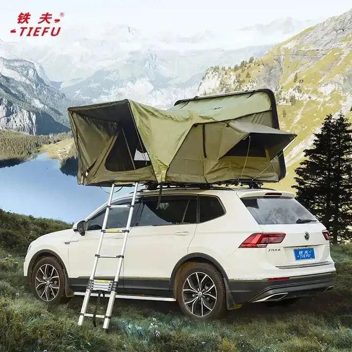 Off Road Suv Universal High Quality Easy Opening Hard Shell Camping Roof Tent  Top  For 2-5 Person