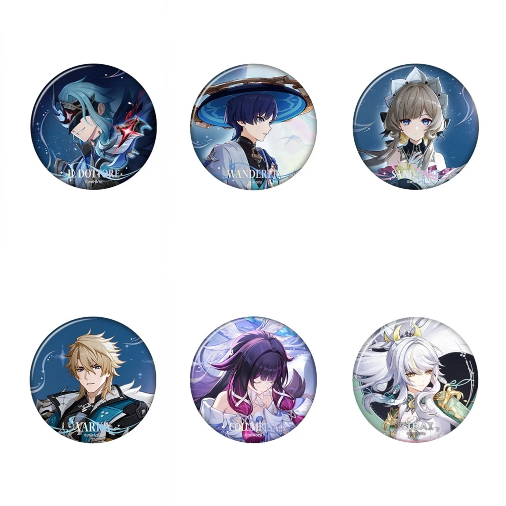 58mm Game GENSHIN IMPACT A Traveler on a Winter's Night Il Dottore‌ Cosplay COSTUME Badge Pin SPTE Tinplate Brooch﻿ Prop Gilf