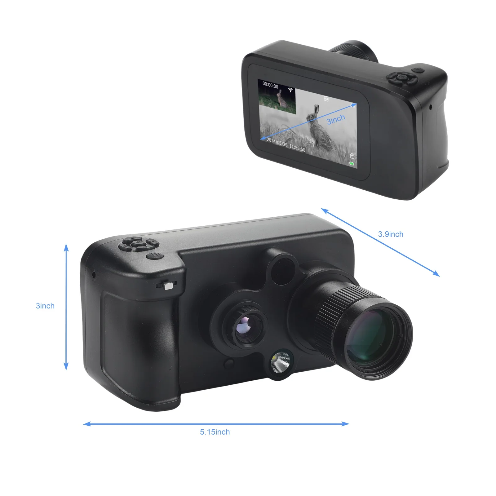 Full Color Night Vision Thermal Imaging Camera with WiFi Connectivity, 256x192 Resolution,13mm Thermal Lens, 4K Video, IP66