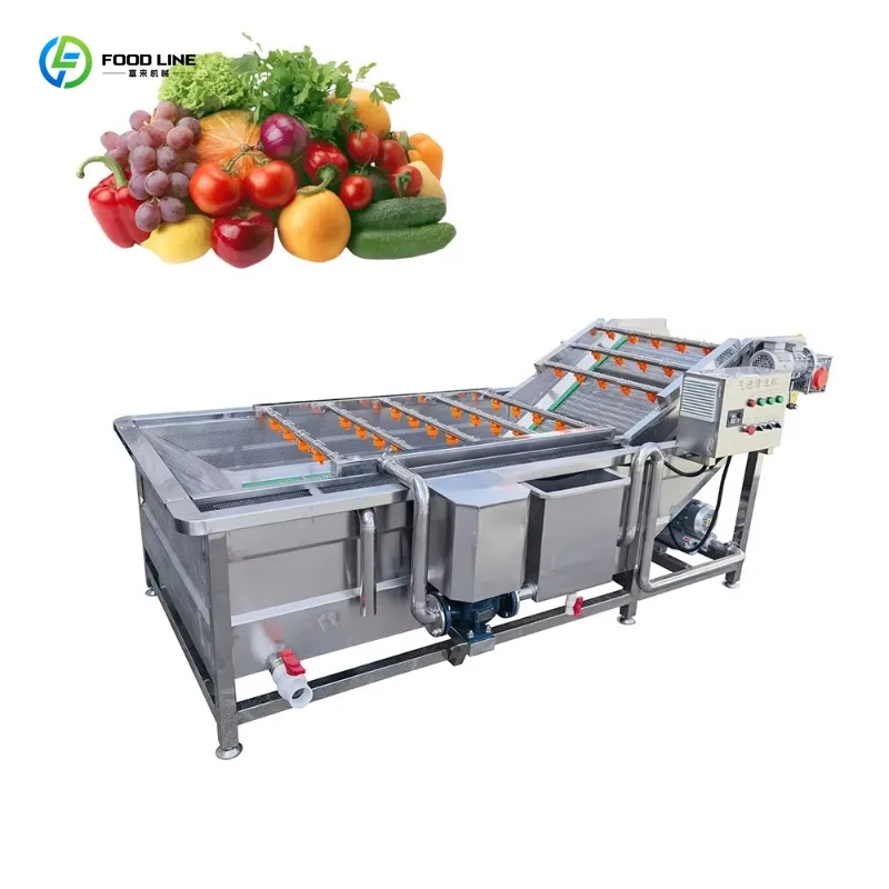 Customized Automatic Commercial Bubble Cleaner Environment Friendly Fruit And Vegetable Washing Machine