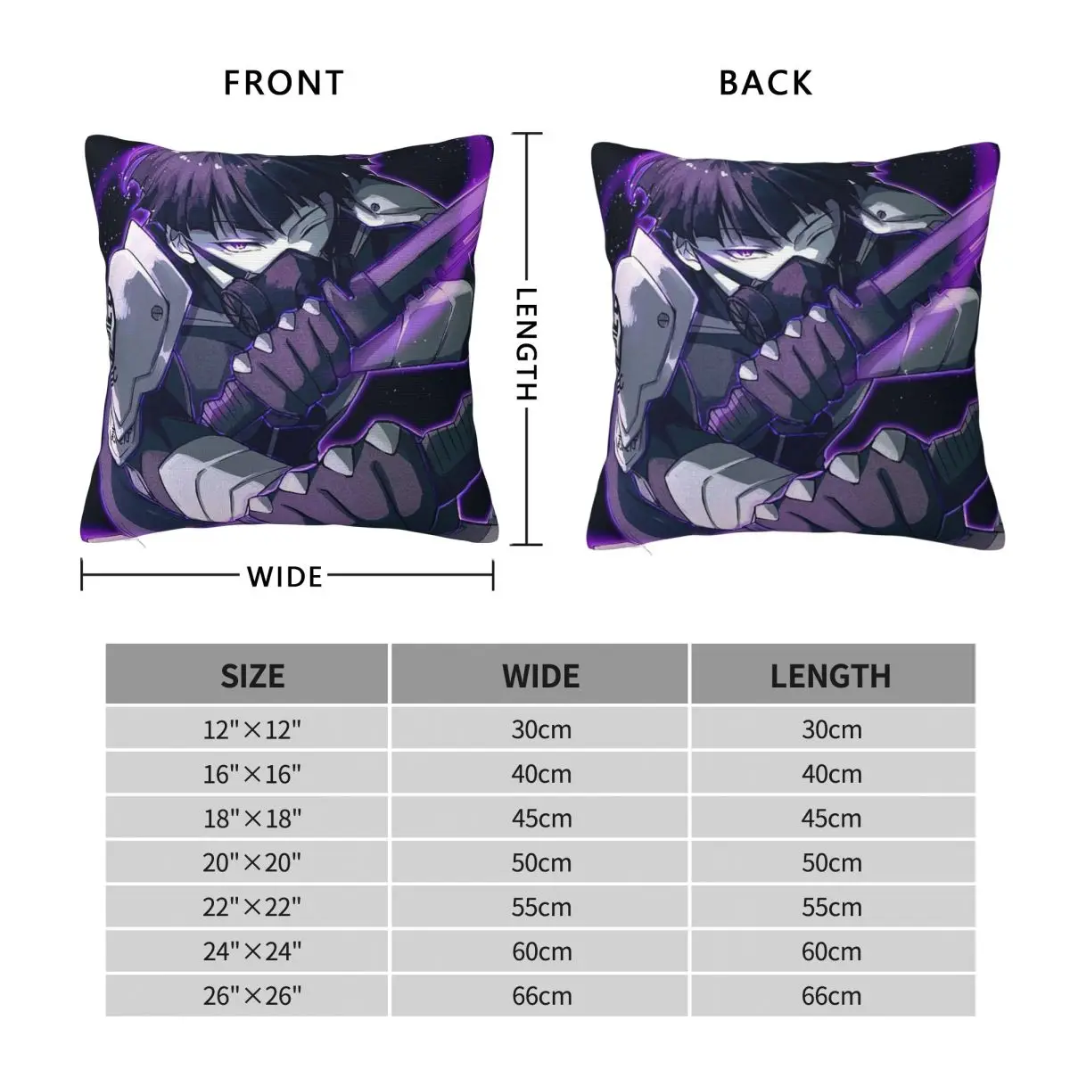 Game Kaiju No. 8 The Anime Square Pillowcase Cushion Cover Pillow Case Throw Pillow Cover for Home Sofa Living Room