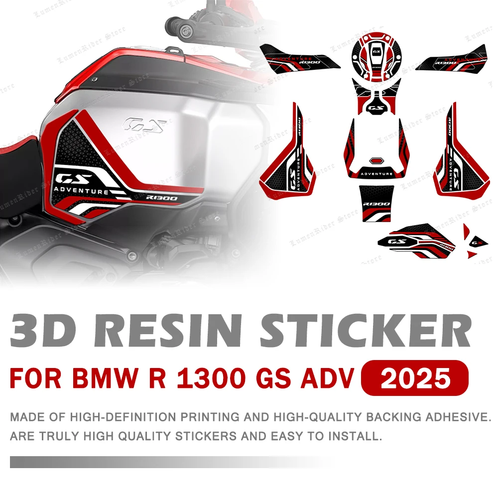 For BMW R 1300 GS Adventure R1300GS ADV TROPHY 2025 Motorcycle Accessories 3D Epoxy Resin Tank Pad Protection Sticker