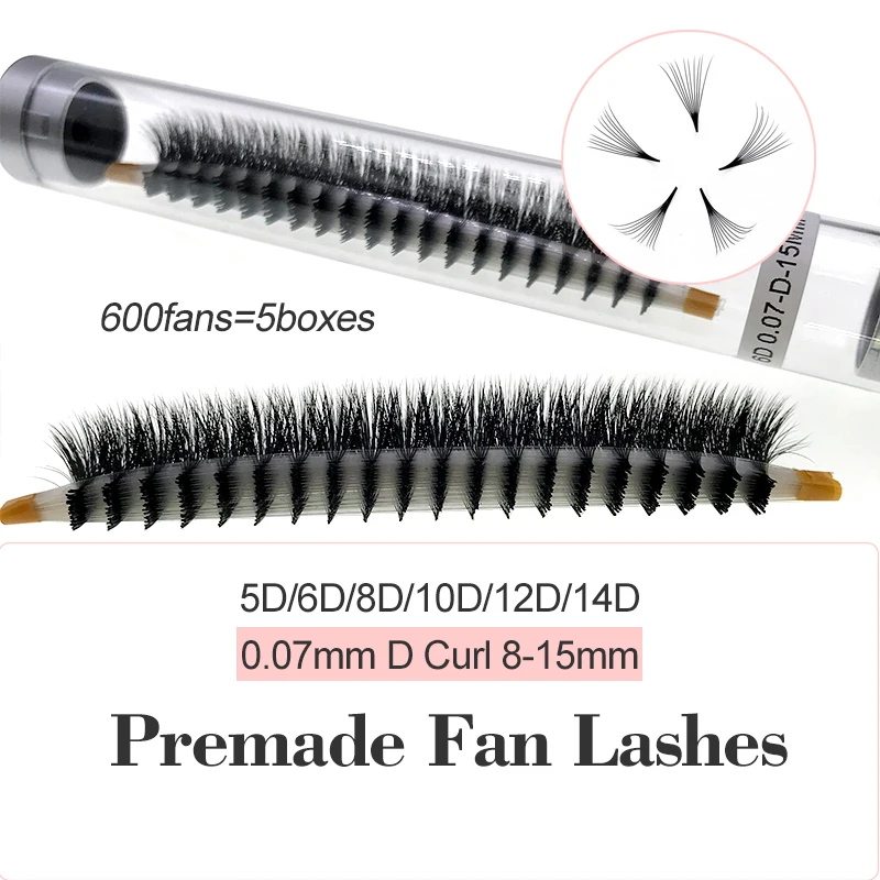 Sharp Base 5D 6D 8D 10D 12D 14D Premade Fans False Eyelashes Extension Nature Soft Faux Mink Russian Volume Cilia Supplies