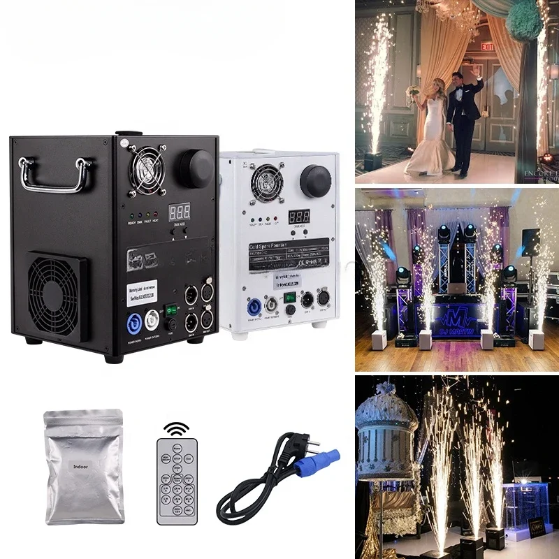 Factory Price Cold Sparkler Machine Wireless DJ DMX512 Remote Control Mini Wedding Party Cold Spark Machine