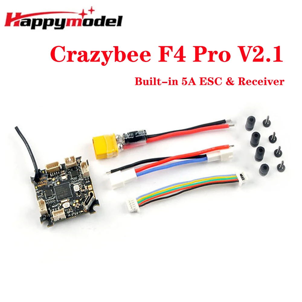 HappyModel Crazybee F4 Pro V2.1 Flight Controller Built-in 5A ESC & Receiver for Sailfly-X FPV Racing Freestyle Toothpick Drone