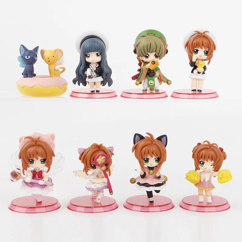 8pcs/set Japan Anime Card Captor Sakura Cute Figure Toys for Girls Gift