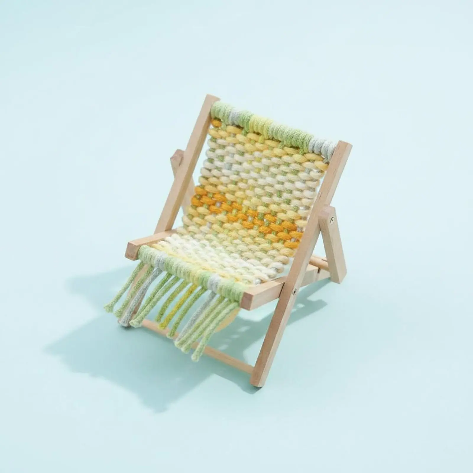 Wooden Phone Holder Craft Kit DIY Mini Beach Chair Phone Stand Wooden Beach Chair Stand Creative Gift Mobile Accessory Handmade view 6