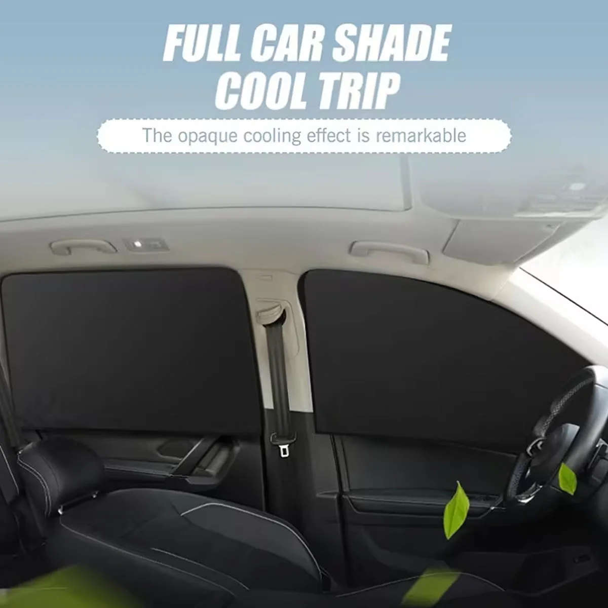 Magnetischer Sichtschutz für Seitenfenster, Anti-UV-Reflexion, Blendschutz, UV-Blocker, Sonnenschutz für Vorder- und Heckscheibe – Detail 2