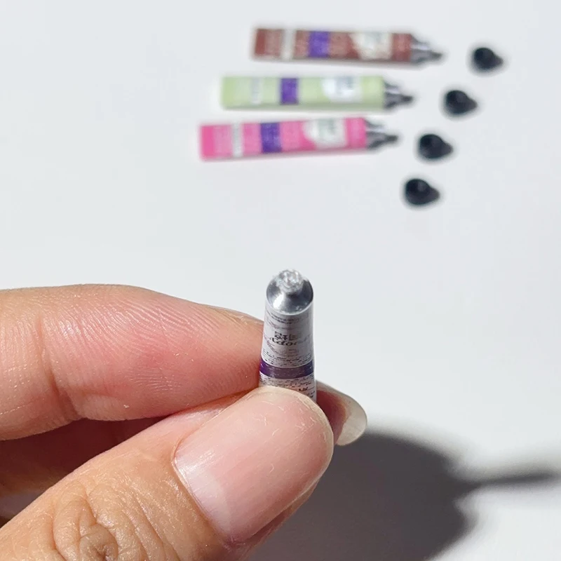 2 Stuks 1:6/1:12 Poppenhuis Miniatuur Handcrème Make-Up Scène Decor Poppenhuis Accessoires Mini Schoonheid Props