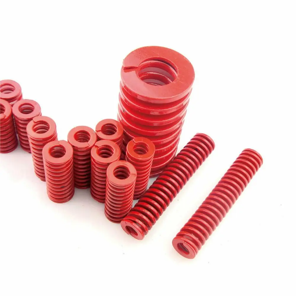 1PCS Mould Die Spring Outer Dia 27mm Inner Dia 13.5mm Red Long Light Load Stamping Compression Mould Die Spring Length 25-300mm