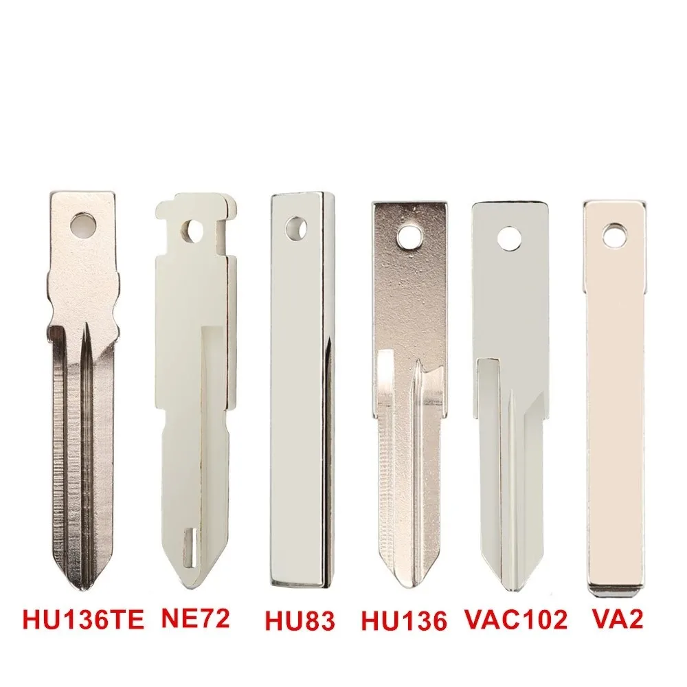 

10pcs Original VAC102 HU136 HU136TE VA2 HU83 NE72 Uncut Metal Car Key Blade for Renault Peugeot Citroen Remote Fob Key Blank