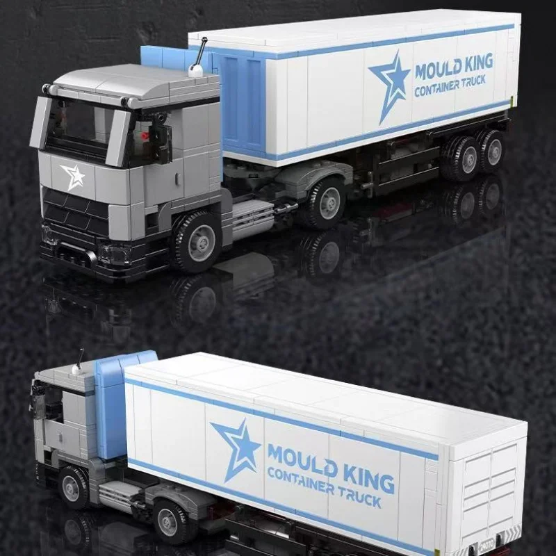 Mold King 24070 Mini World Cool Brick House Container Truck Kinderspeelgoed Educatief beeldje Bouwstenen Trendy speelgoedauto