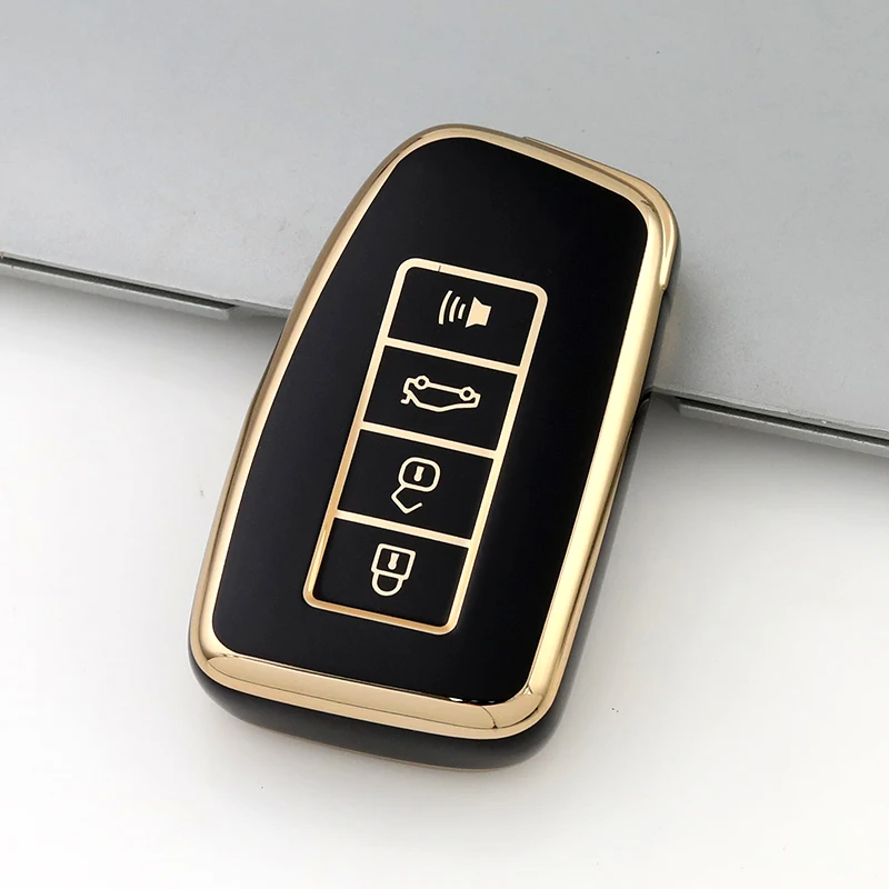 4 Buttons TPU Car Smart Key Case Cover for Lexus NX IS RX ES GX LX RC LS UX GS 200 260 300 350 NX200 NX300 RX350 ES300 Keychain