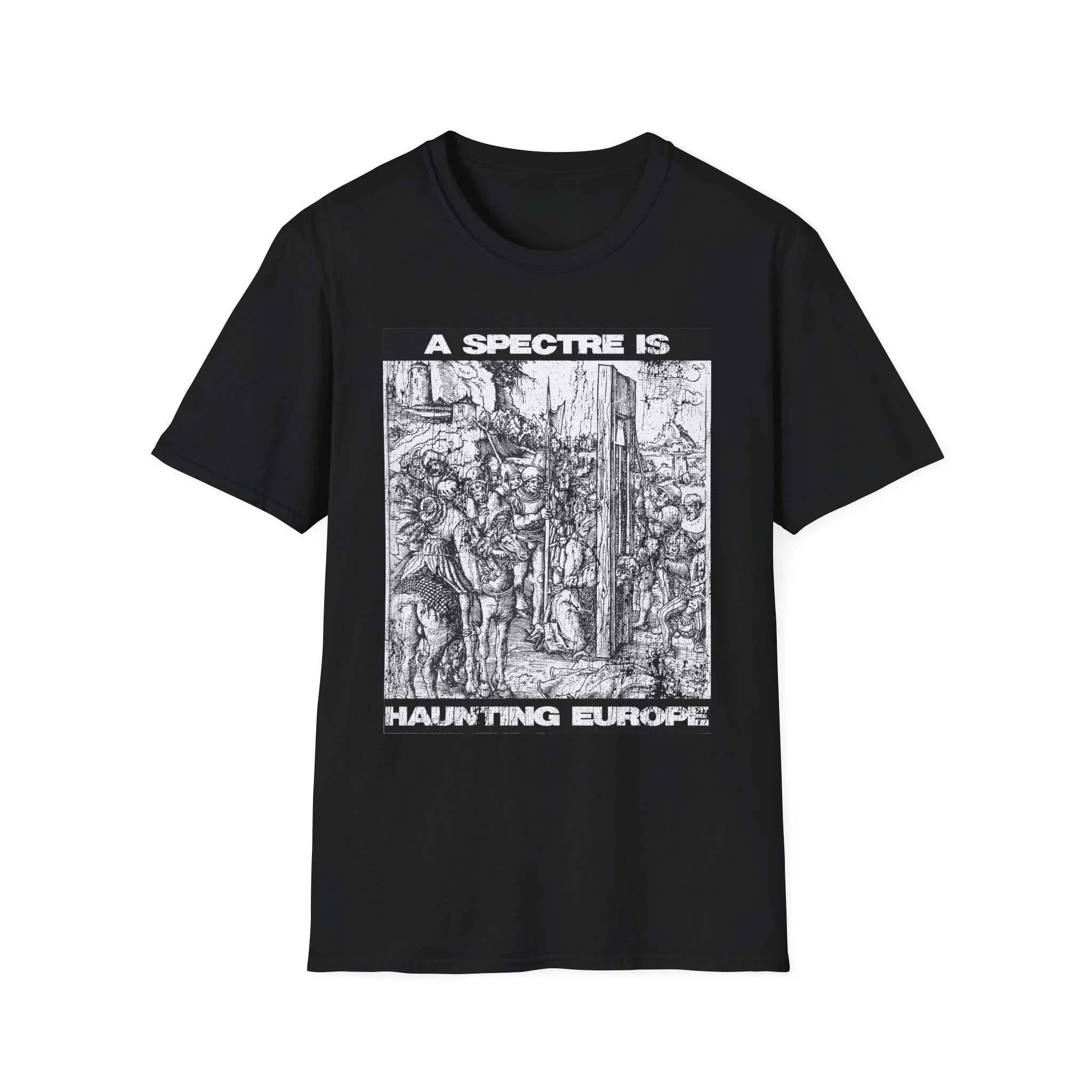 A Spectre Is Haunting Europe Art Graphic Tee Cotton Mens Womens T-Shirt Outdoor Casual Top