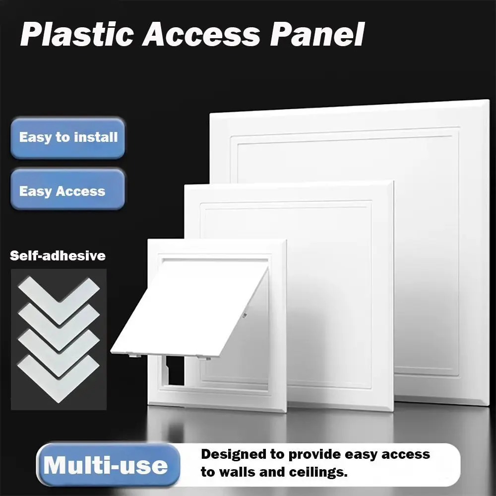 1pc Self-adhesive Access Panel Inspection Hole Universal ABS Access Doors Wall Ceiling White Hatch Cover Plastic Push-Type