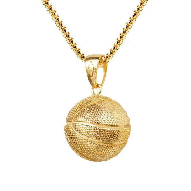 Europe and the United States new hot-selling basketball pendant hip-hop personality street sports style pendant jewelry