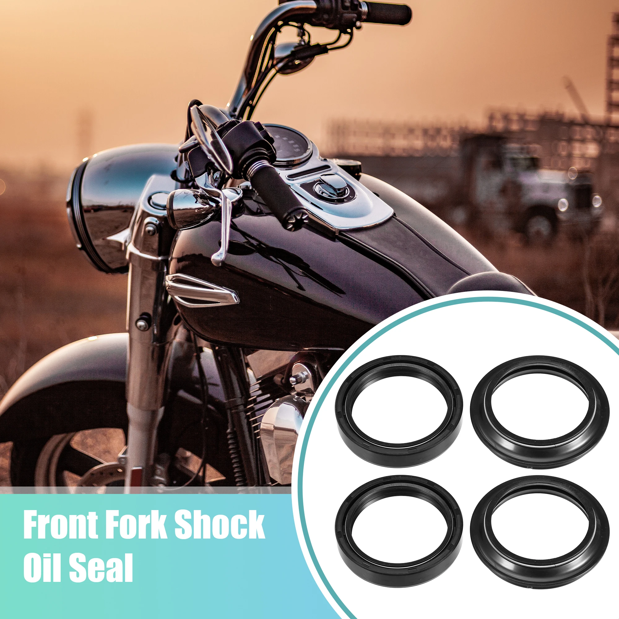 

Motoforti 1 Set 46mmx58mmx11mm Motorcycle Front Fork Shock Oil Seal and Dust Seal for Kawasaki ZX-6R