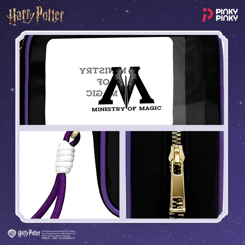 Pinky Harry Potter Makeup Bag Toiletry Bag Travel Storage Pouch for Daily Travel Halloween Birthday Gift for Students Fans Women