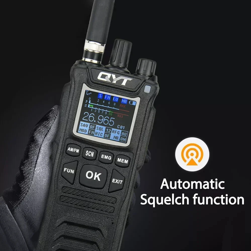 

In stock In stock QYT CB-58 27MHz AM FM CB Radio 4W 26.965-27.405MHz 40 Channel NB/ANL Wave Filter Civilian Band Handheld Long R