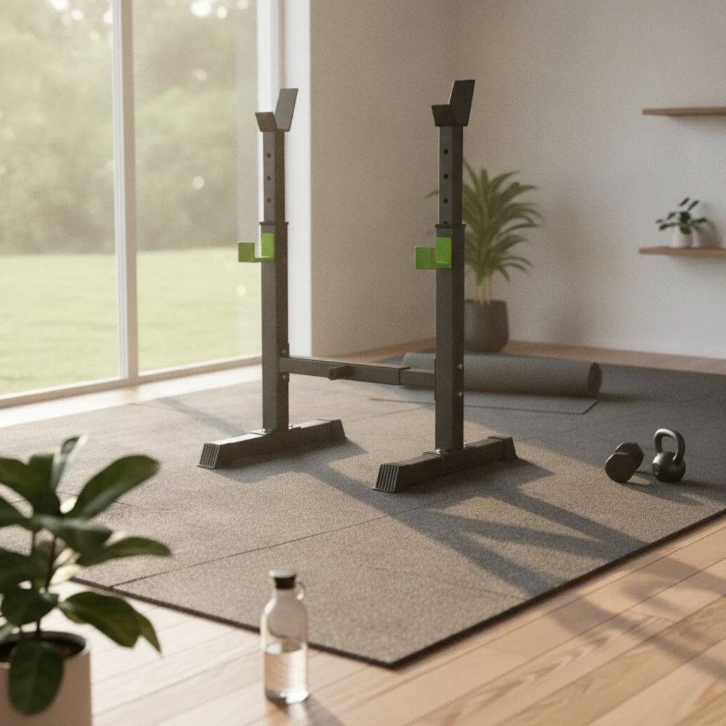 Squat Rack Heavy Duty Squat Stand Support d’haltères Robuste Cage De Musculation Résistant for Weightlifters, Home Gym