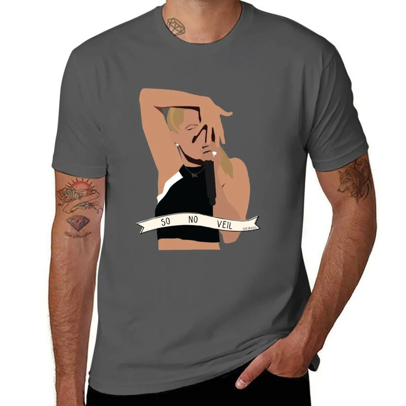 

ILIZA so no veil T-Shirt Basic Solid Tee for Daily Use