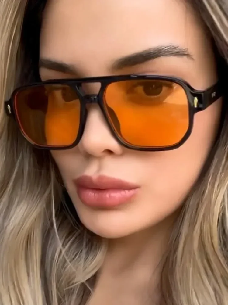 الرجعية المسامير مربع النظارات الشمسية النساء أزياء العلامة التجارية مصمم التدرج ظلال UV400 الرجال تتجه البخار فاسق نظارات شمسية للرجال