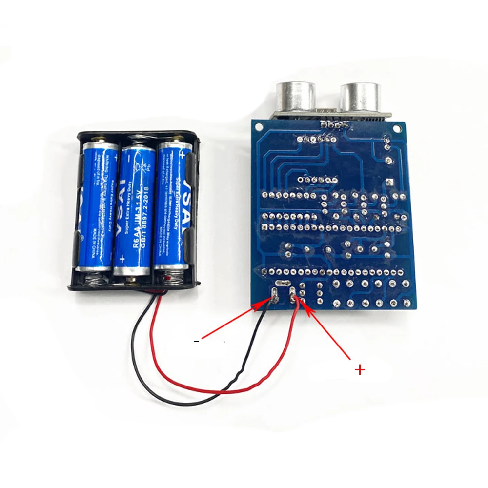 diy electronic Ultrasonic Rangefinder Kit alarm HC-SR04 Reversing radar diy soldering project 51 MCU(no battery)