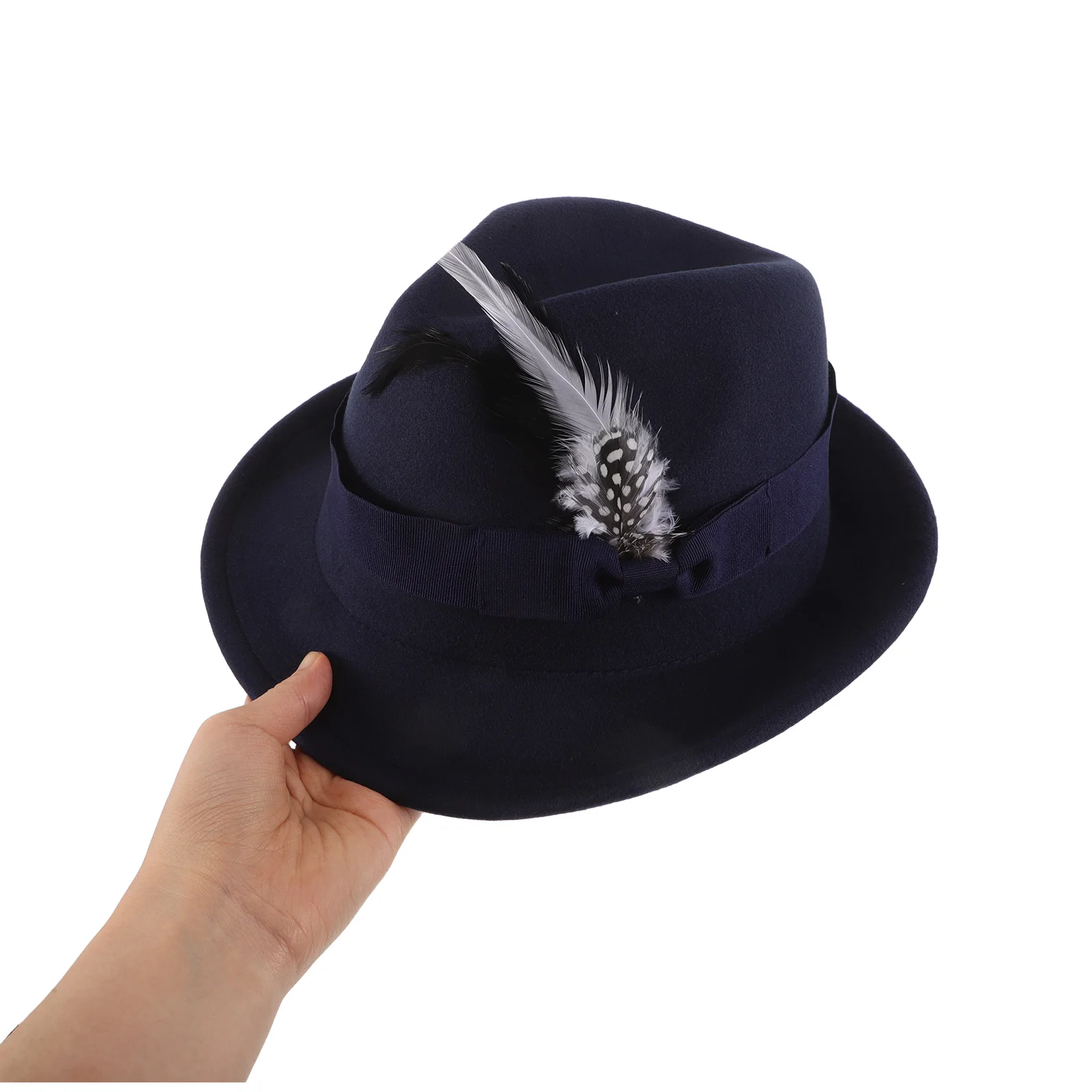 

Men Fedora Hat Vintage Style Short Brim Felt Cap Fake Lightweight Durable Polyester Formal Event Everyday Wear Stylish