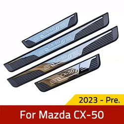 For Mazda CX-50 CX50 2023 2024 Car Door Sill Scuff Plate Welcome Pedals Trim Styling Accessories