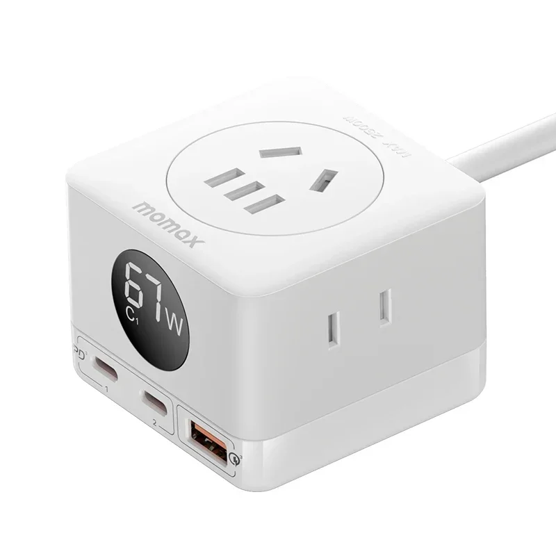 

*67W gallium nitride charger intelligent digital display six-port desktop fast charging