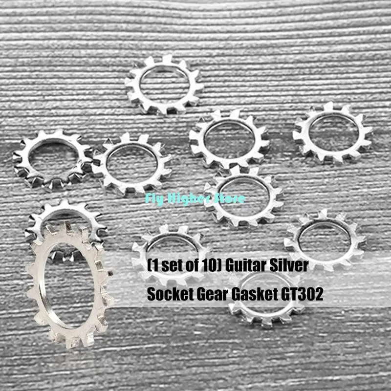 حزمة من 10 رافعات جيتار شديدة التحمل، أسنان مقاومة للانزلاق، تمنع الارتخاء، مقاومة للتآكل، سهلة التركيب #4