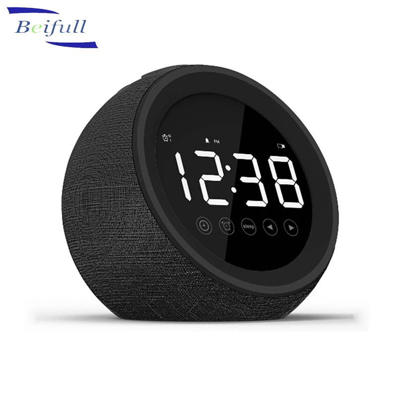 

2018 Smart Touch wireless mobile speaker have Intelligent Clock With LED display screen support TF and FM