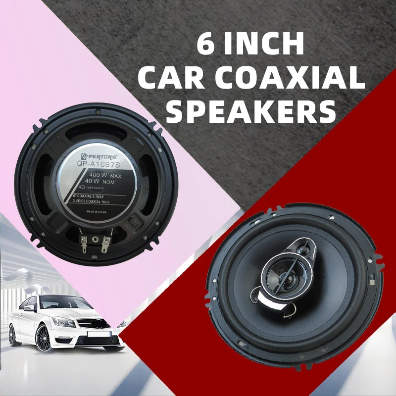 

6 Inch Car HiFi Coaxial Speaker 800W(2*400W) Auto Music Stereo Subwoofer Universal Car Door Full Range 3-Way Speakers Woofer