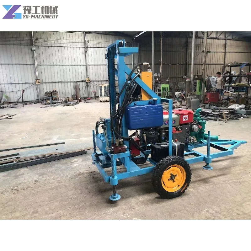 Customized Water Well Drilling Rig Wheel Model Water Well Drilling Rig Construction Drilling Machine for Poland Irrigation Farm