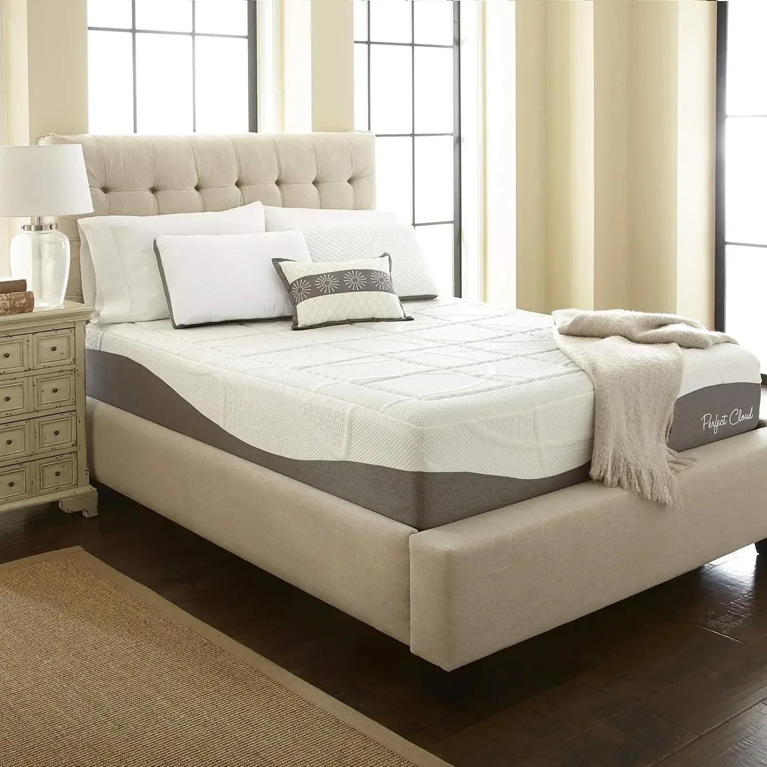 MADE in The USA Elegance Plush Gel-Infused 12-inch Memory Foam Mattress - Pressure Relieving - Bed-in-a-Box (Twin)