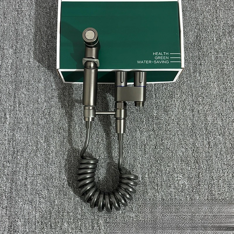 AngleValveToiletSignificantOther Spray Gun One in Two Out Function Toilet Women Washer High Pressure Spray Gun Household Flusher