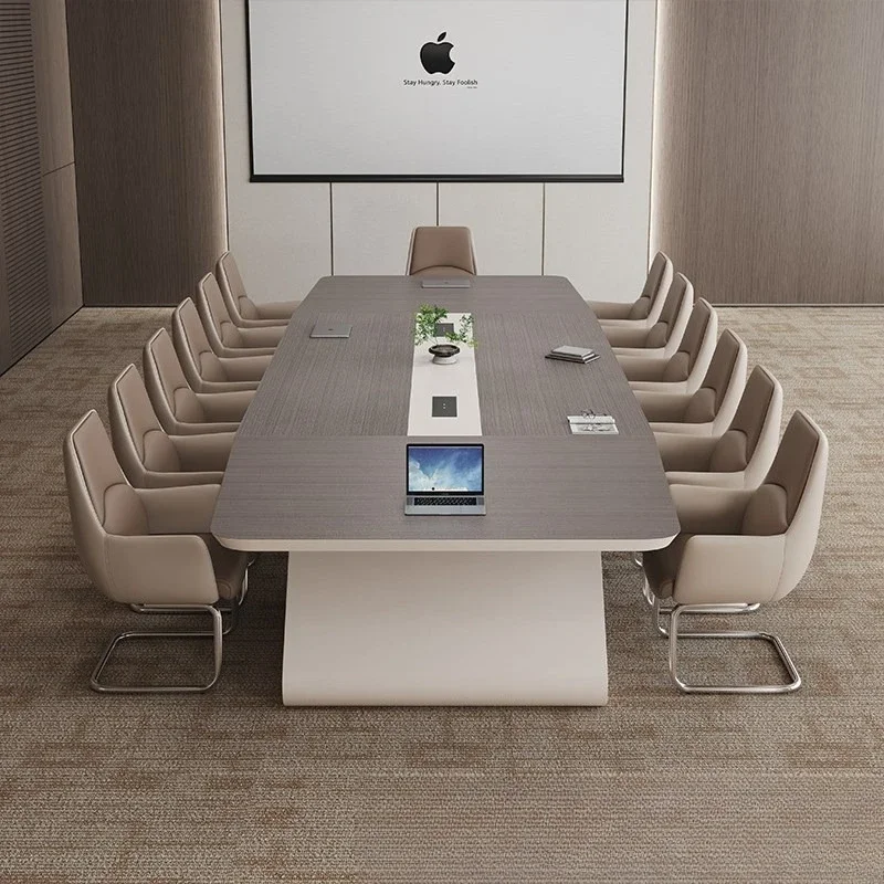 Paint conference table long table simple modern rectangular negotiation light luxury high sense conference room