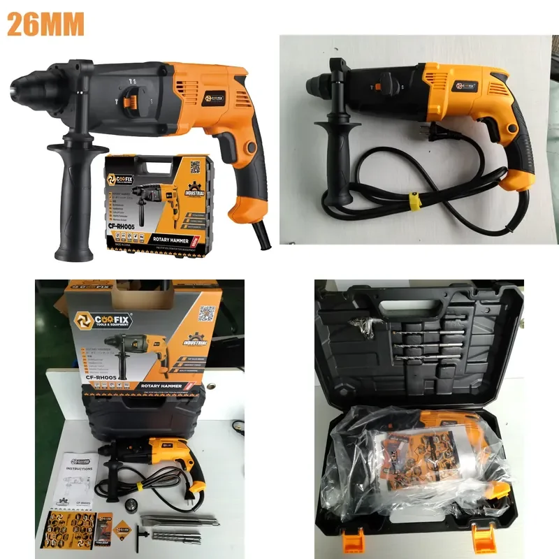 

【CHIMU HOME】 26mm SDS Plus Rotary Hammer Drill Three Mode Corded Power Tool for Construction and Renovation