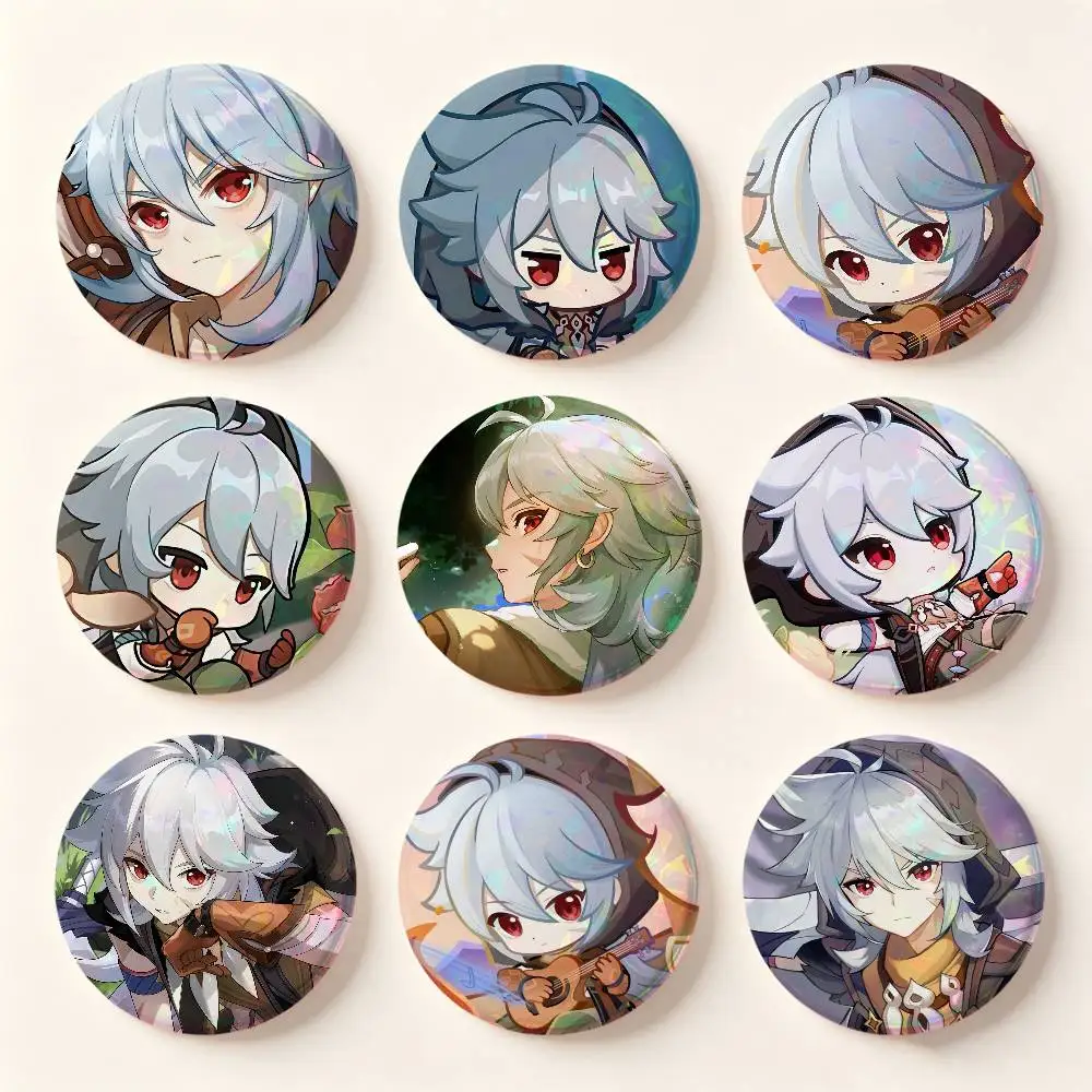 Razor Genshin Impact Badges 25 32 44 58 75 Mm Round Cosplay Pin Bag Decor Fans Collect Friends Gifts Brooch Souvenir