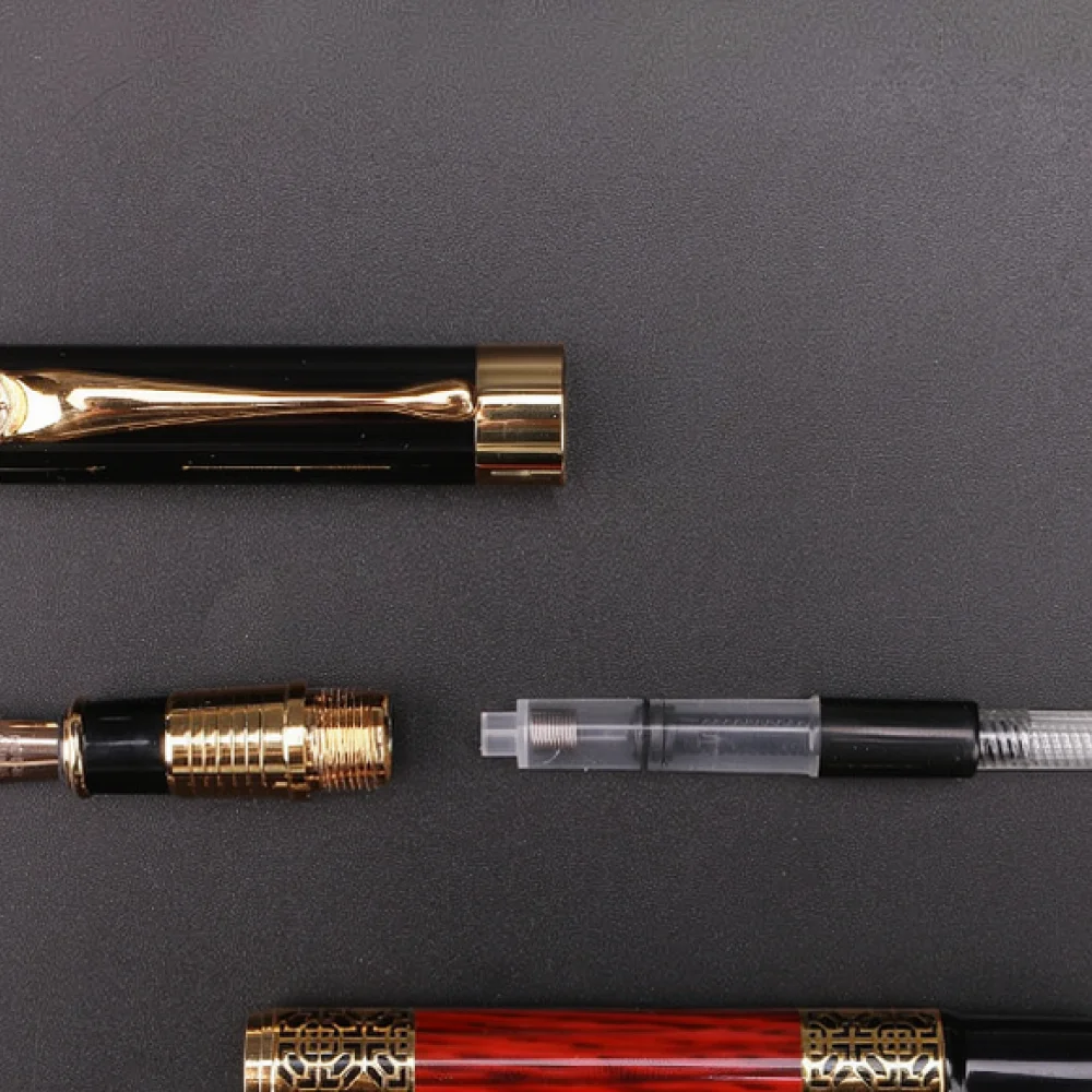 Luxury Rosewood Fountain Pen Traditional Style Office Stationery Smooth Writing Nib Professional Business Gift Pen