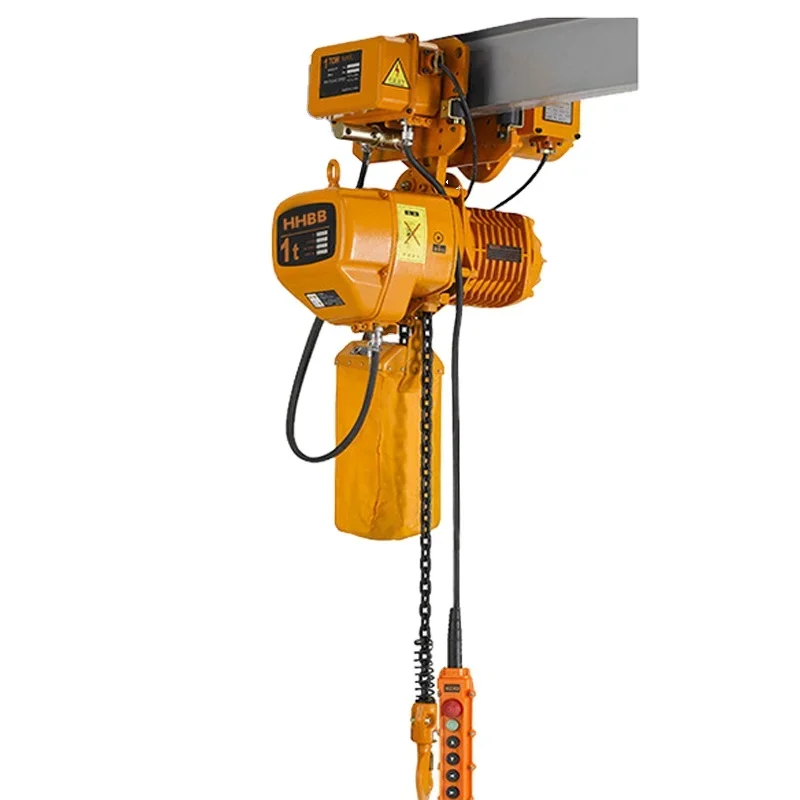 3t Fixed Type Electric Chain Hoist With Hooks  for Cargo Lifting HHBB electric chain block