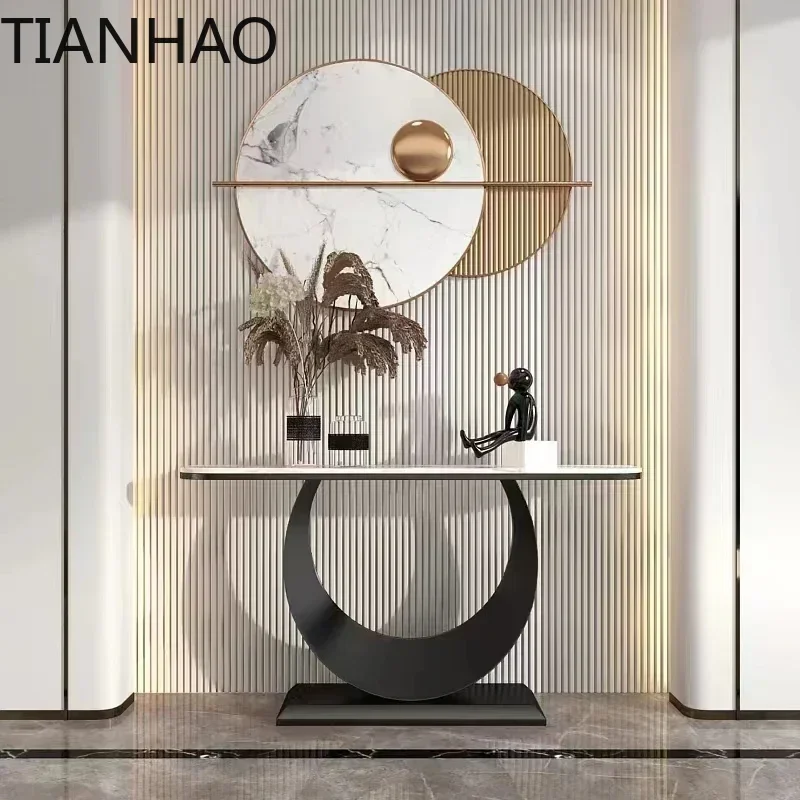 Fa Modern marble porch table sitting room end view table hotel corridor end view table