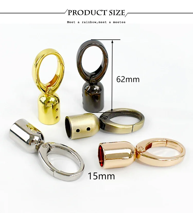 2/4Pcs Deepeel Metal Cord Lock Buckles Bag Belts Connector Hanger Handbag Strap Stopper Tassel Cap Clasp Hardware Accessories