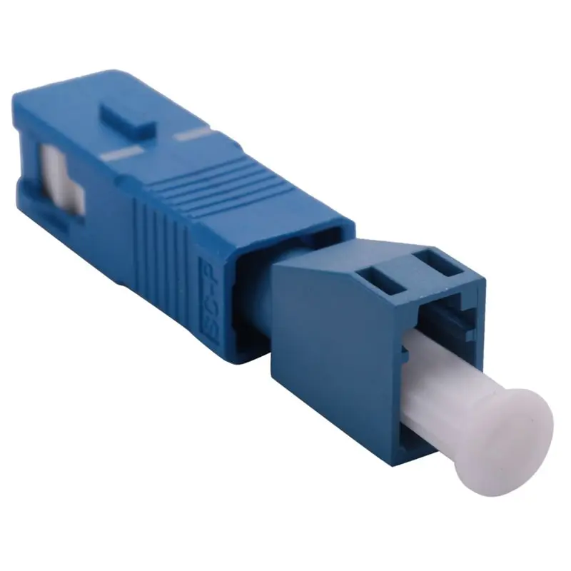 ABZC 8X SC Male to for LC Female Hybrid Flange Adapter, Singlemode 9/125 SM Optical Fiber Connector, Blue