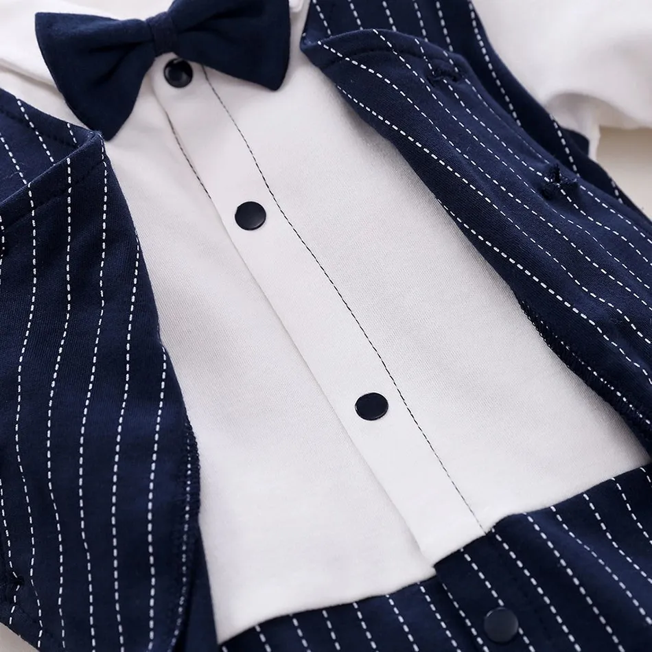 0-18 Months Newborn Baby Boy Romper Autumn Kids Tuxedo Clothes Infant Gentleman Formal Suit Halloween Cosplay Costume Baby Items