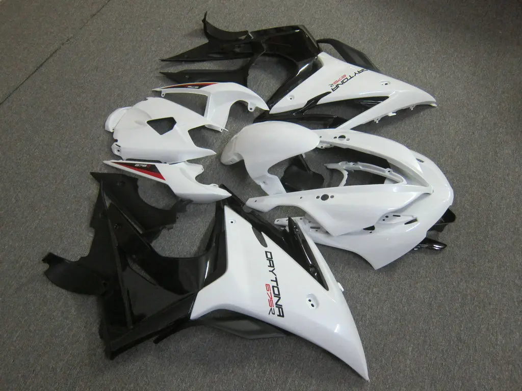 Motorcycle Fairings Kit for Triumph DAYTONA675 2013 2014 2015 2016 Daytona 675 13 14 15 16 ABS White Black Bodywork Set