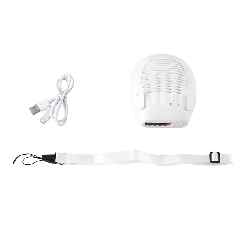 

Power Bank Personal Handheld Air Conditioner Electric Fan Mobile Power Fan 6500Mah Rechargeable Hanging Waist Fan Wearable White